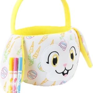 Crayola Color Me Plush, Easter Bunny Basket w/ 3 Ultra-Clean Washable Markers